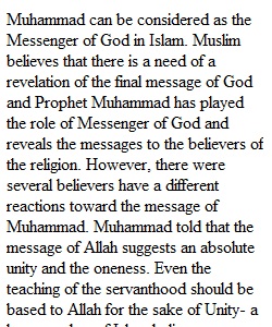 Muhammad's Message and the Arabs